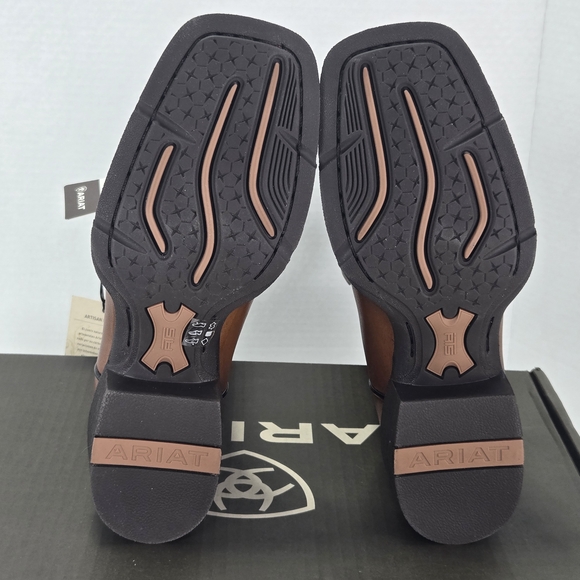 Ariat Women’s Round Up Remuda Brown Leather Cowboy Boots Women's 5.5 or 4 Youth - Picture 10 of 16